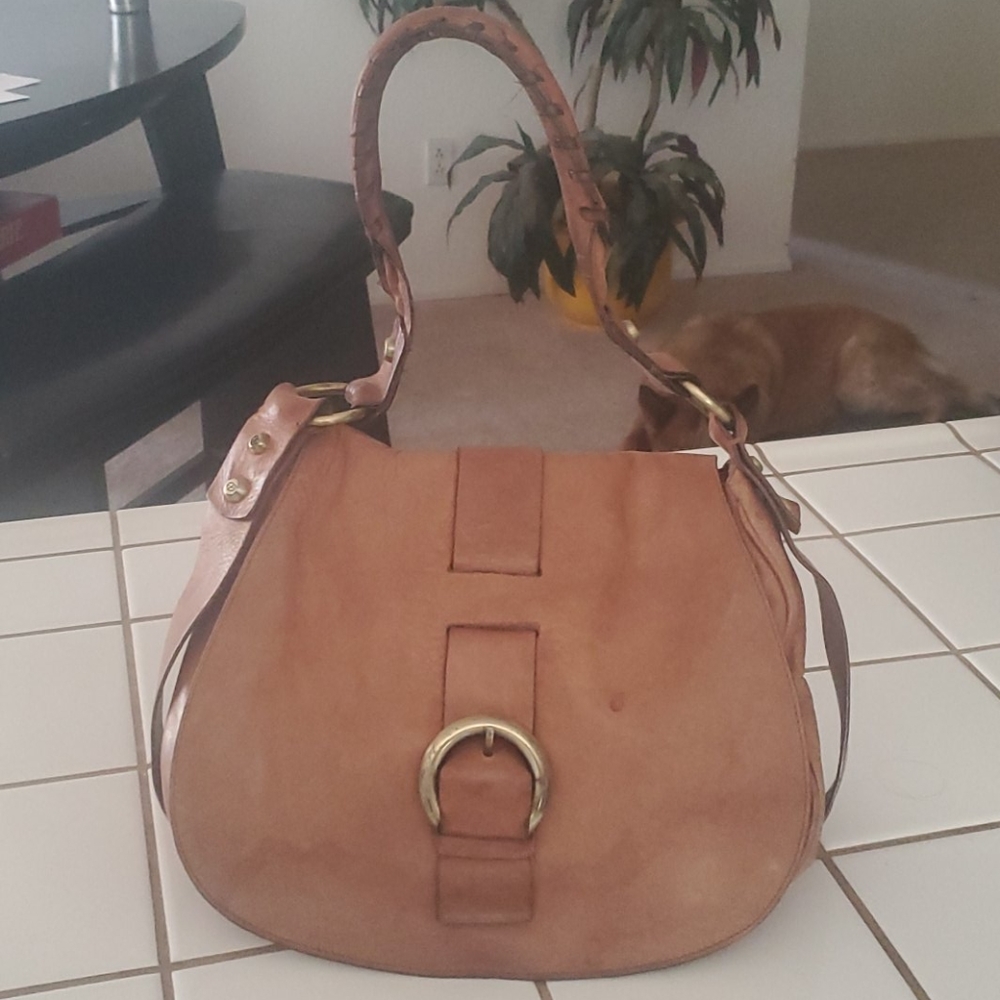 Francesco Biasia Genuine Leather Saddle Bag